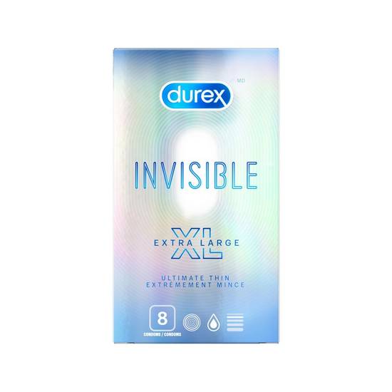 Durex Invisible Ultimate Thin Condoms Xl (8 units)