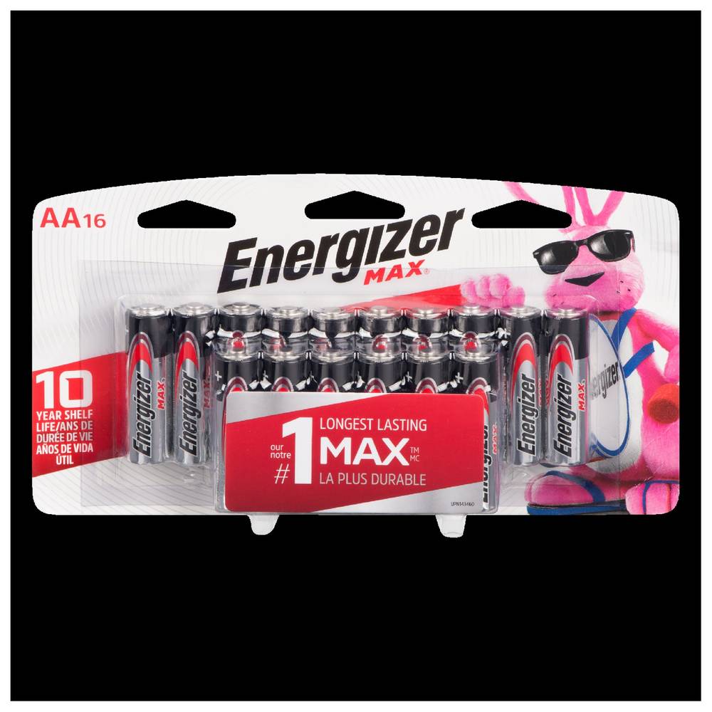 Energizer · Piles Alcalines Aa Energizer Max, Emballage De 16 - MAX AA batteries (16 units)
