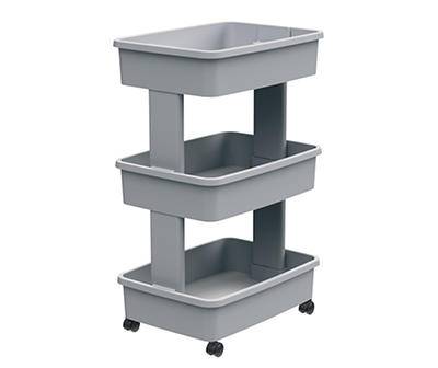 Gray 3-tier Multi-Purpose Rolling Cart