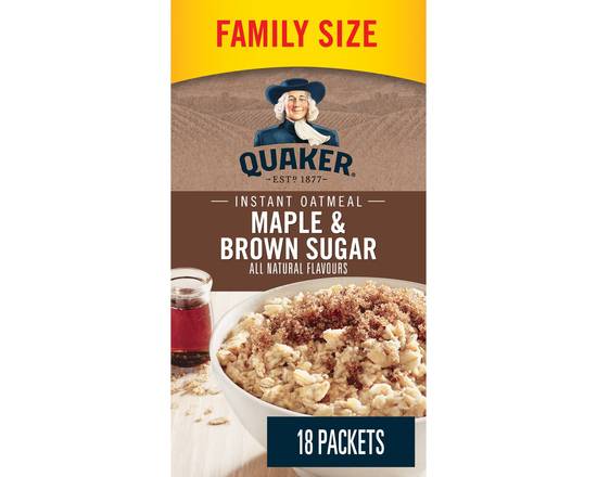 Quaker · Gruau inst érable - Maple & brown sugar oatmeal (774 g)