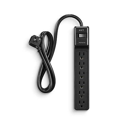 NXT Technologies 6-Outlet Surge Protector, 4' Cord, 600 Joules (NX54313)