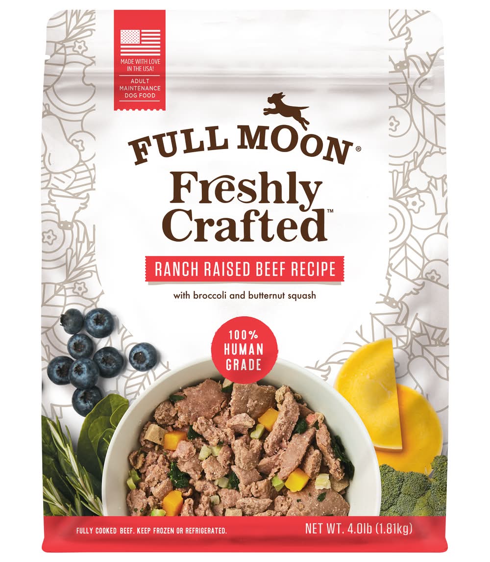 Full Moon Freshly Crafted Ranch Raised Recipe Dog Food, Beef (4 lbs)