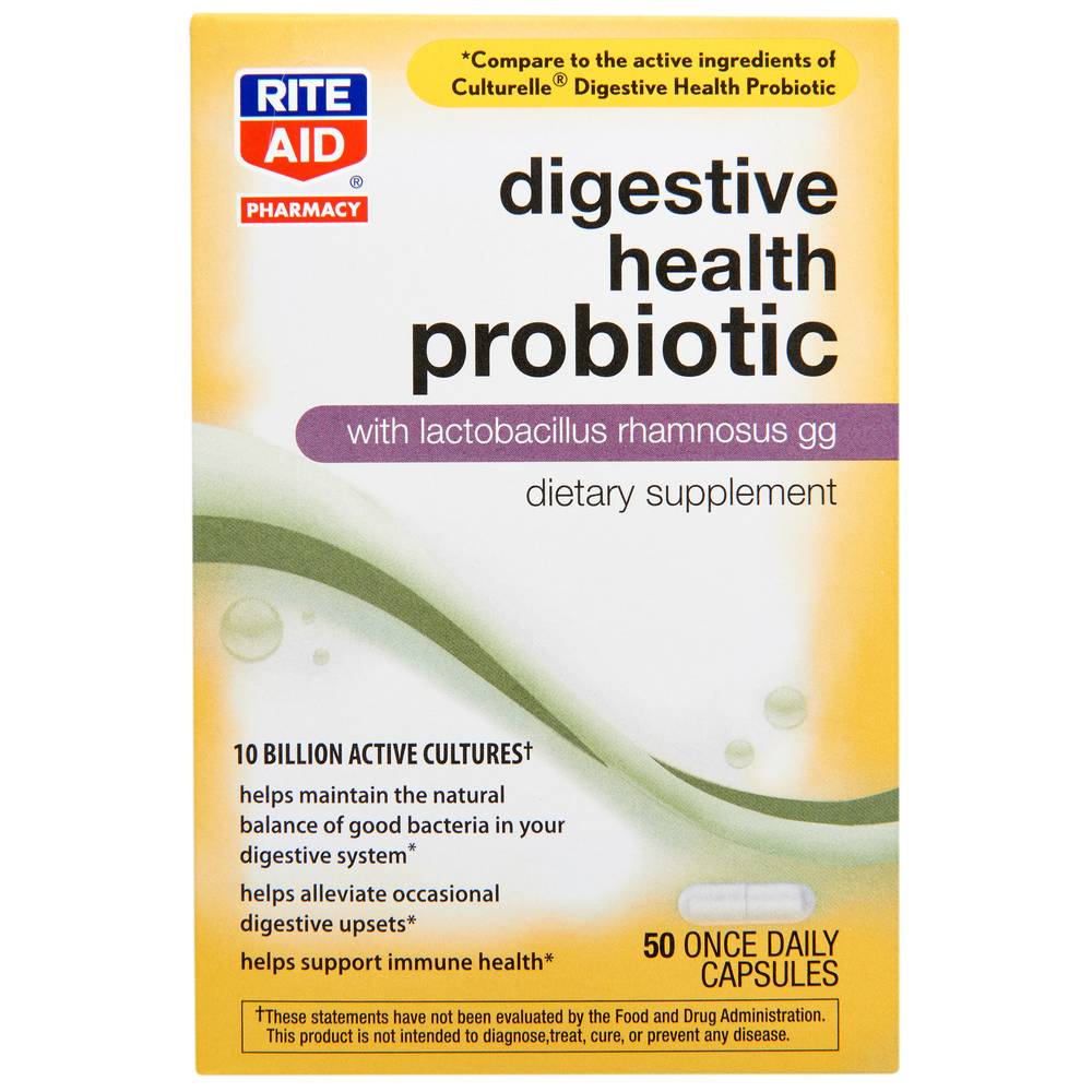 Rite Aid Digestive Health Probiotic Dietary Supplement