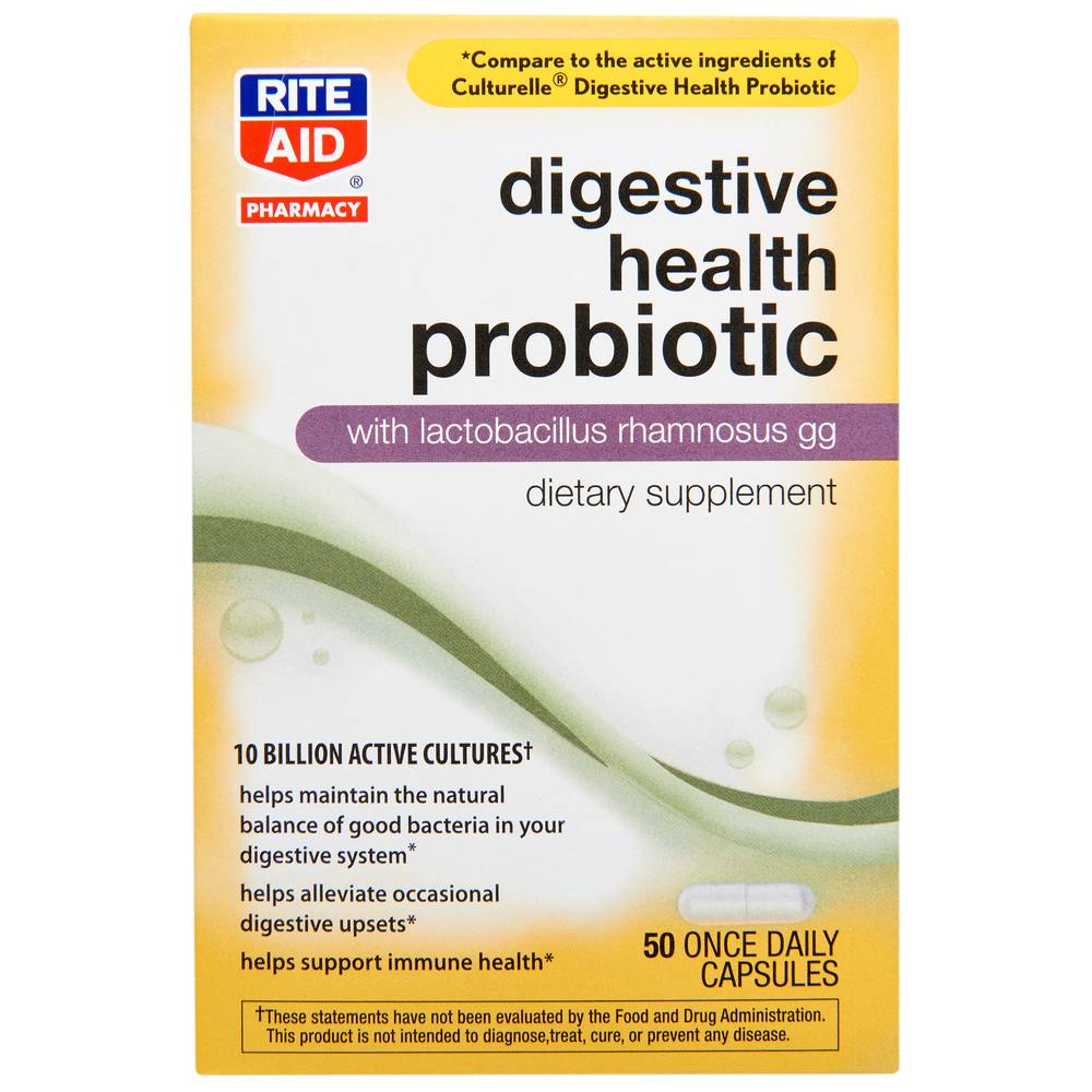 Rite Aid Digestive Health Probiotic Dietary Supplement (50 ct)