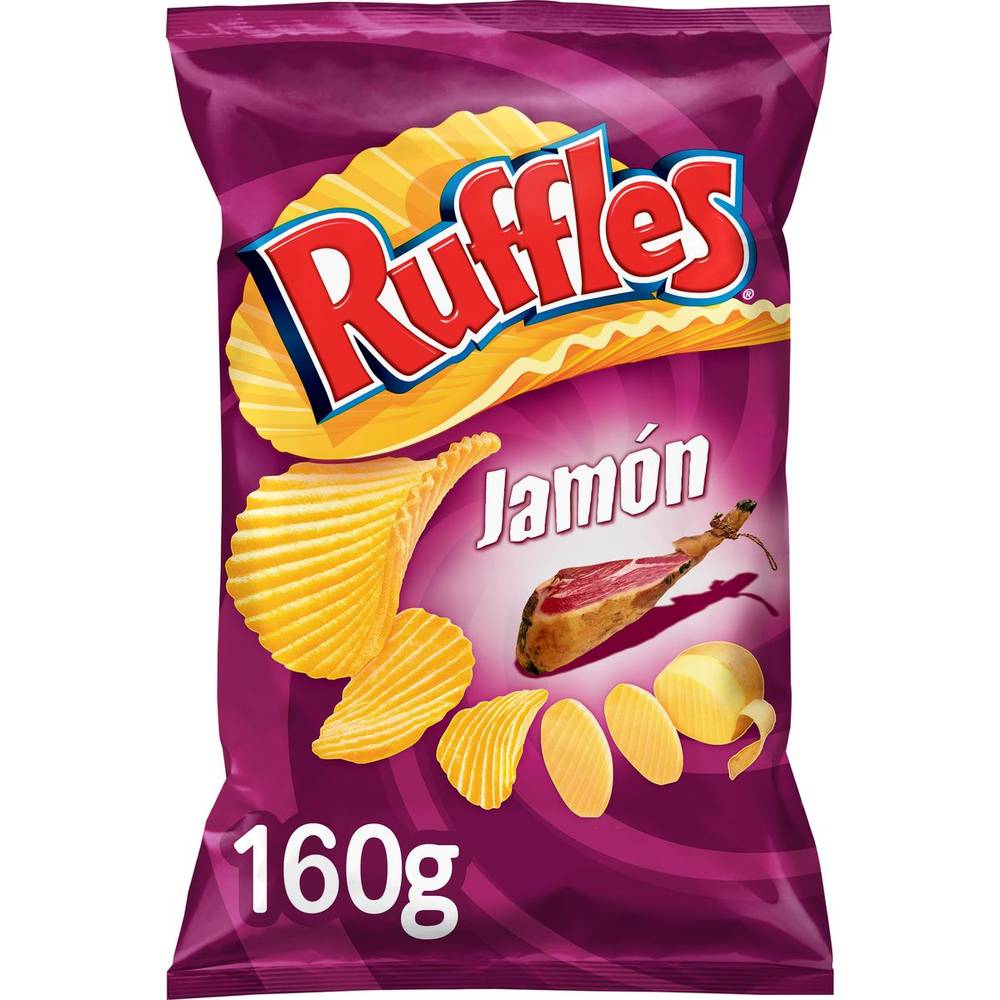 Patatas Ruffles sabor jamón MATUTANO 160 gr