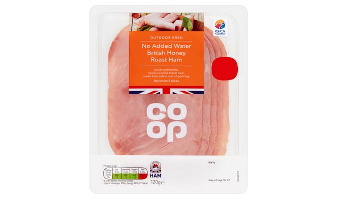 Co-op British Honey Roast Ham 5 Slices 120g
