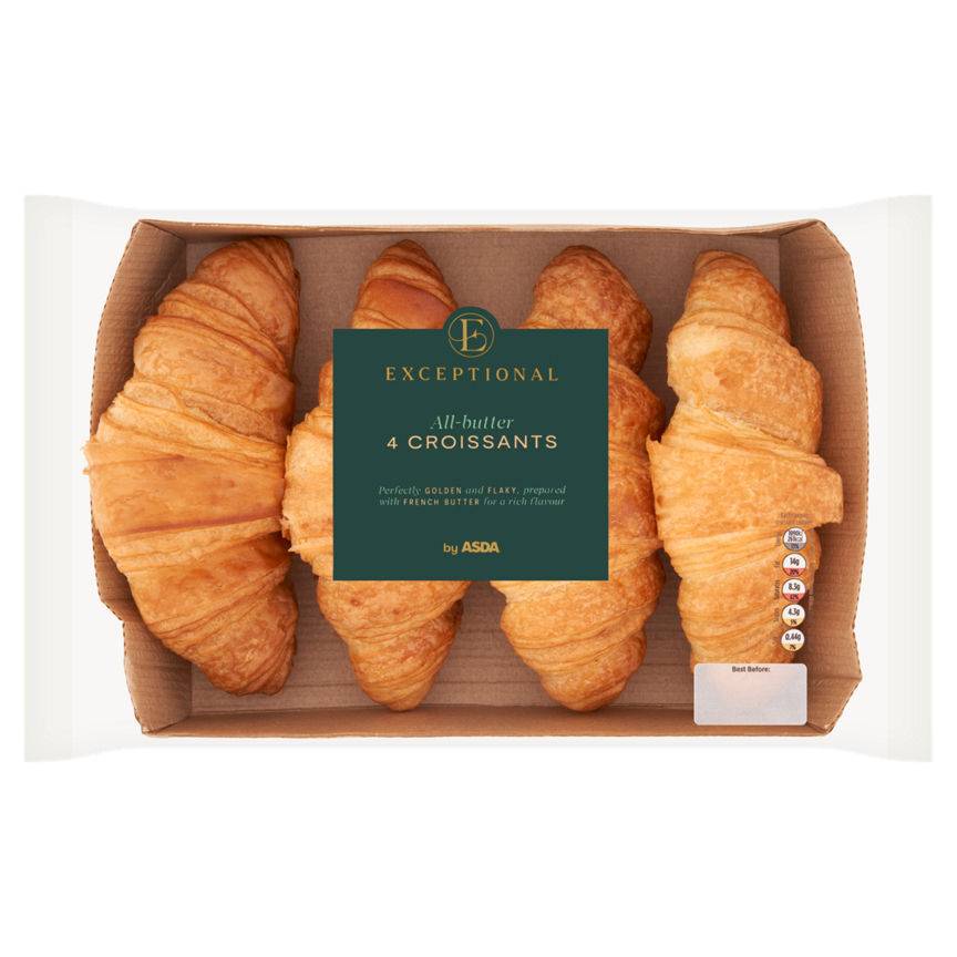 ASDA Butter, Exceptional Croissants (4 pack)