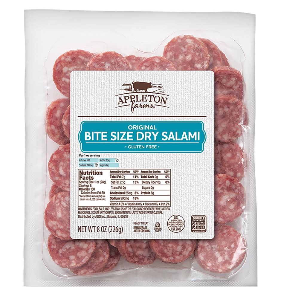 Appleton Farms Bite Size Original Dry Salami (8 oz)