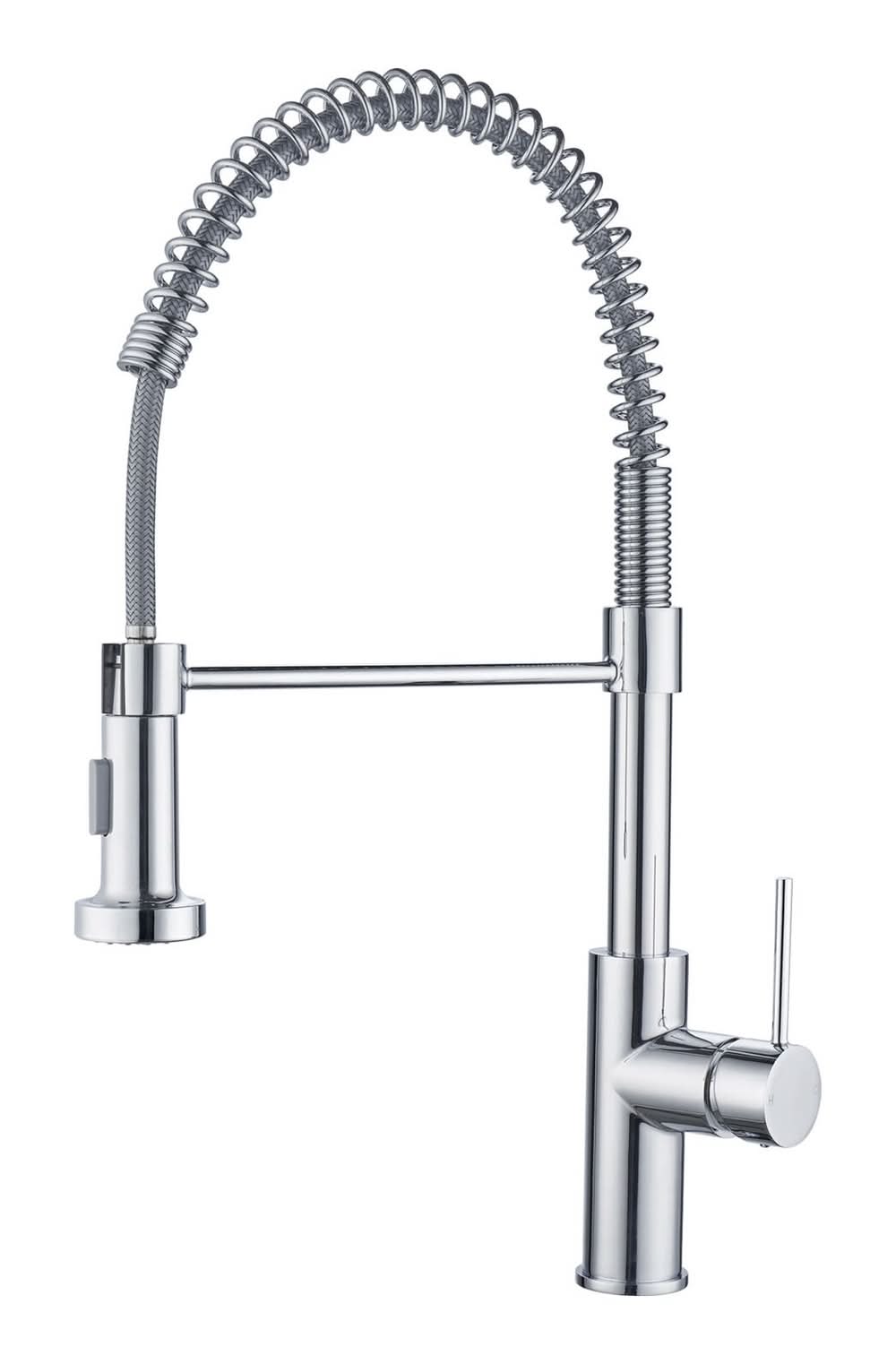 Mondella Resonance 35mm Chrome Dual Function Coil Pull Down Sink Mixer