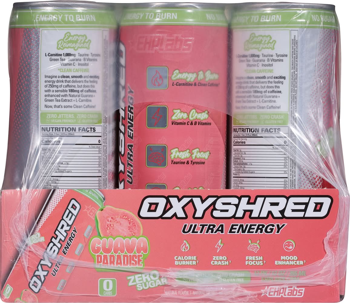 l carnitine 3000 beneficios Vitamin Shoppe - EHPlabs Oxyshred Energy Drink With L-Carnitine, Guava  Paradise (12 fl oz) - Delivery in Under an Hour