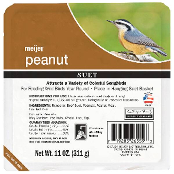 Meijer Peanut Suet Cake, 11 oz