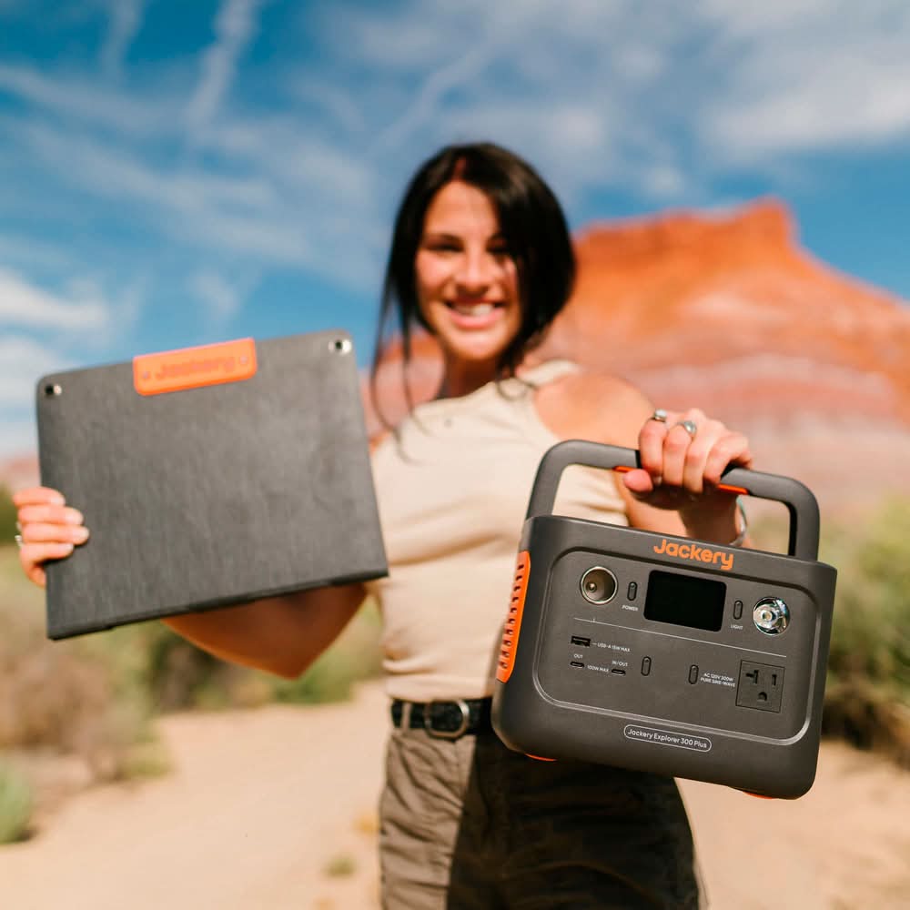 Jackery Explorer 300 Plus Portable Power Solar Generator + 40w Solar Panel  Delivery Near Me | Order Online | Uber Eats