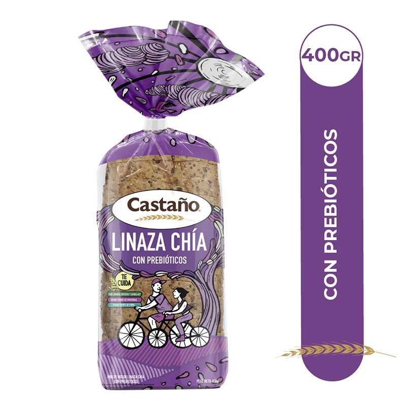 Castaño pan de molde integral linaza chía (bolsa 400 g)