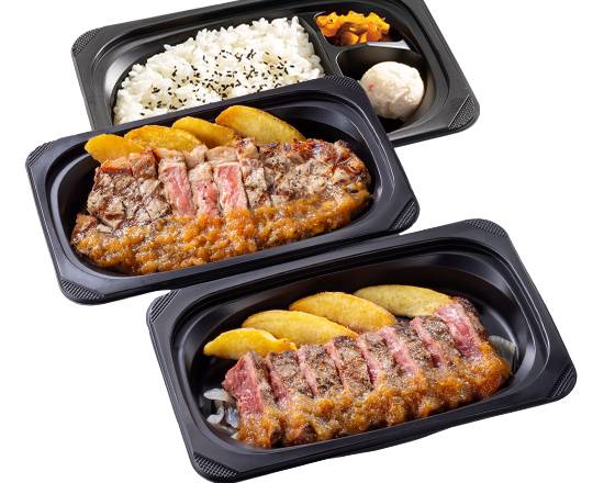 サーロインステーキ約３００ｇ＆熟成赤身ステーキ約２００ｇ弁当