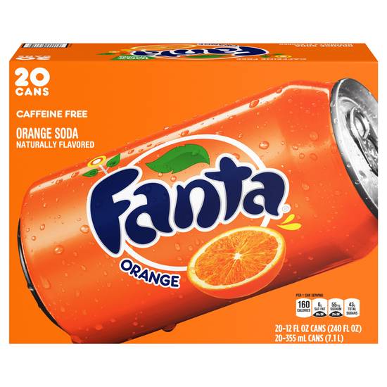 Fanta Caffeine Free Orange Soda (20 x 12 fl oz)