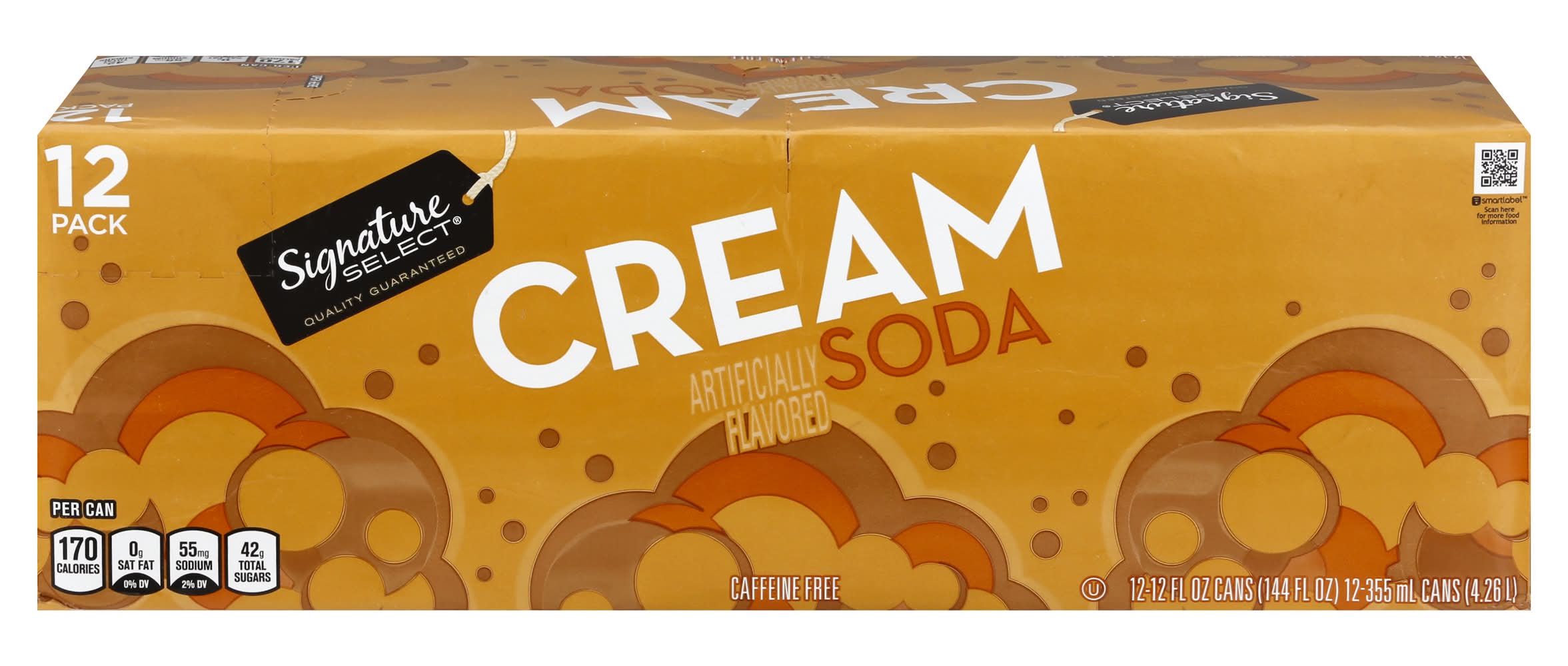 Signature Select Soda, Cream (12 x 12 fl oz)