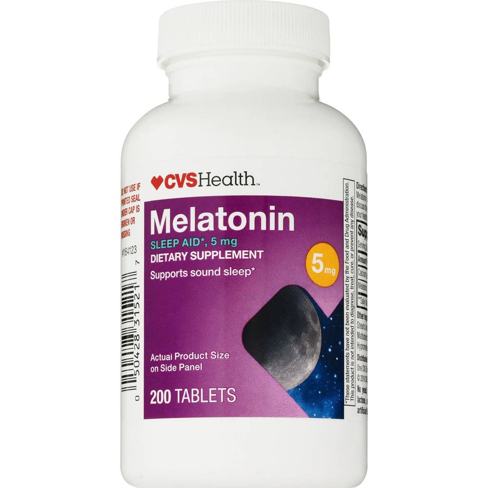 Cvs Health Melatonin Sleep Aid Tablets (200 ct)