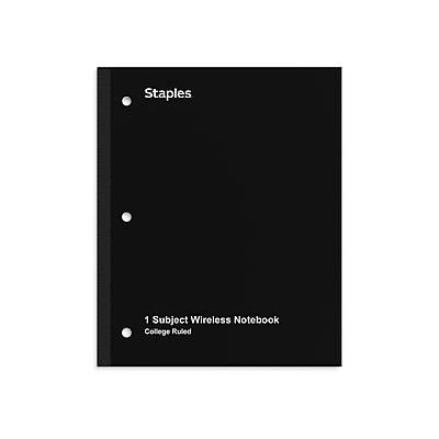 Staples 1-Subject College Ruled Wireless Notebooks, Assorted (7 ct)