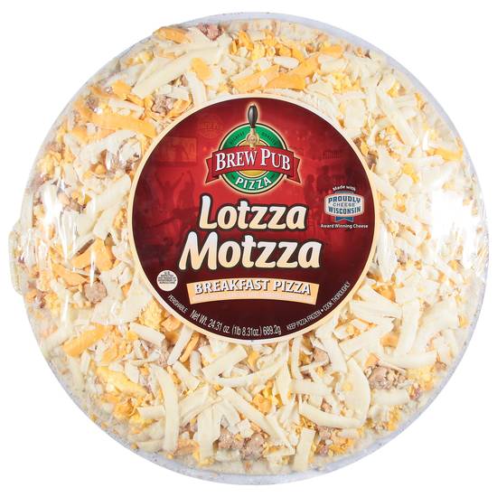 Brew Pub Lotzza Motzza 12 Inch Breakfast Pizza