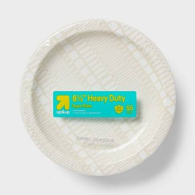 Up & Up Geo Stripe Paper Plate(55 Ct) (white)