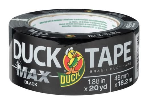 Duck Duct Tape Rolls, Black (6 ct)