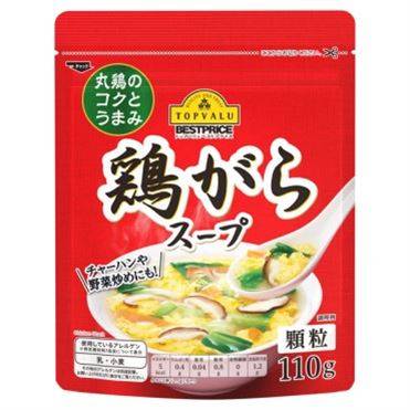 トップバリュ ベストプライス 丸鶏のコクとうまみ 鶏がらスープ 顆粒 110g