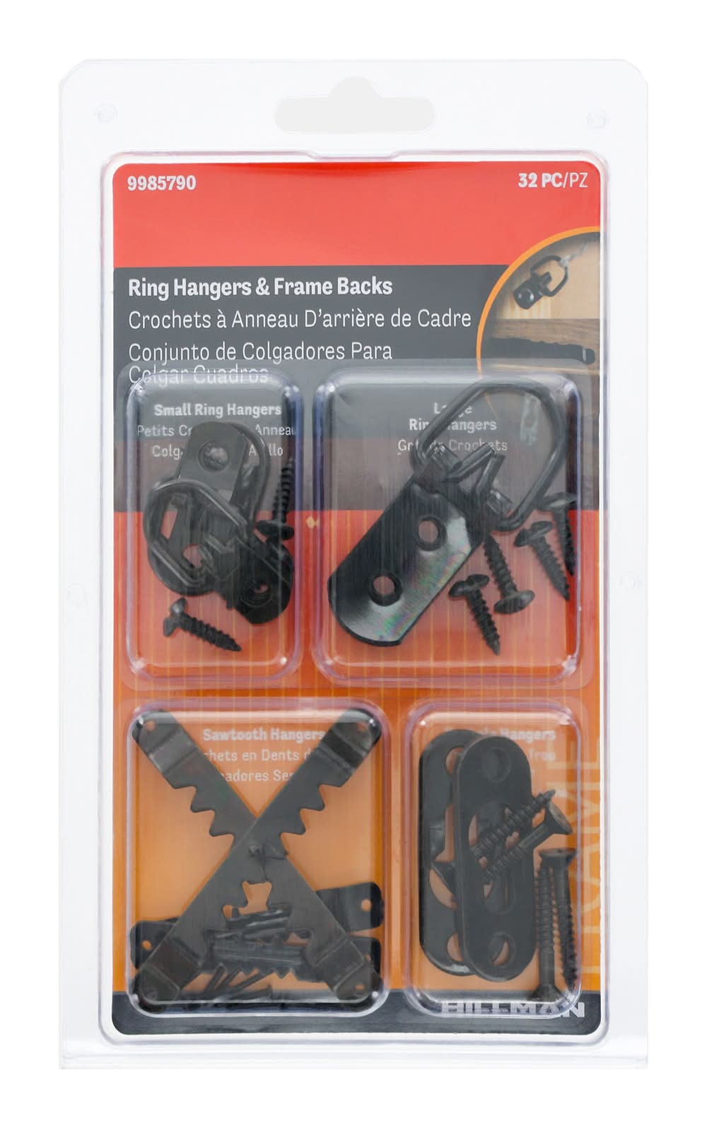 Hillman Steel 100-lb Capacity Picture hanging kit 32 - Pack