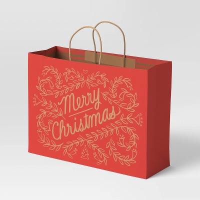 Wondershop Merry Christmas Vogue Gift Bag, Extra-Large, Red