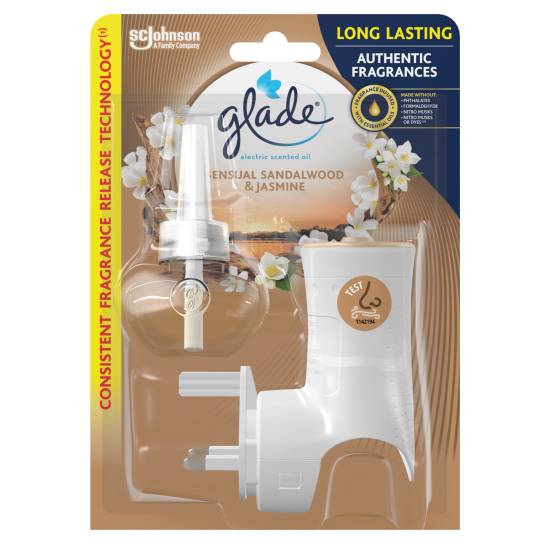 SC Johnson Glade Spring Scented Oil Plug in Air Freshener Holder + Refill Sandalwood & Jasmine (20ml)