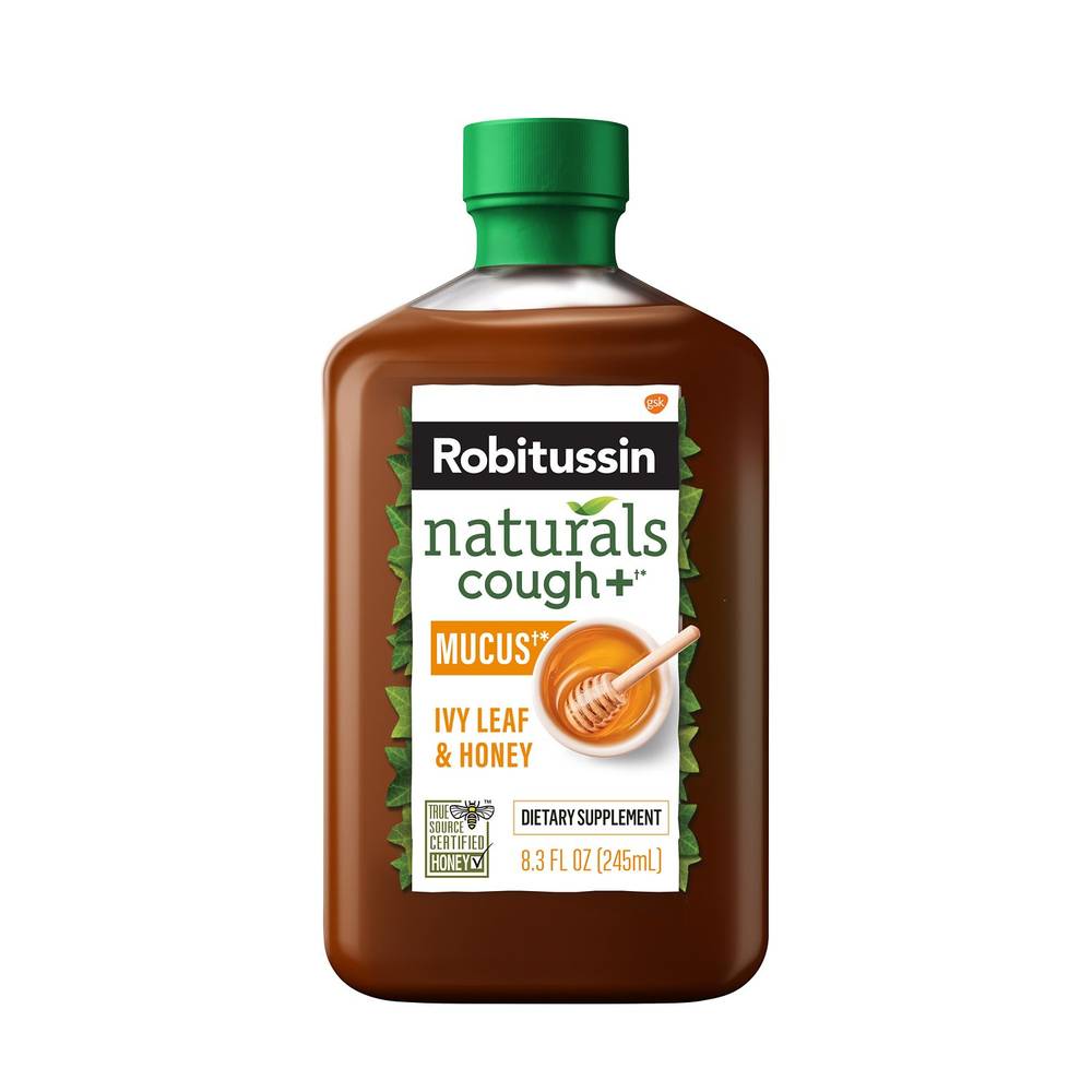 Robitussin naturals cough+ Mucus Relief Liquid, Ivy Leaf & Honey, 8.3 OZ