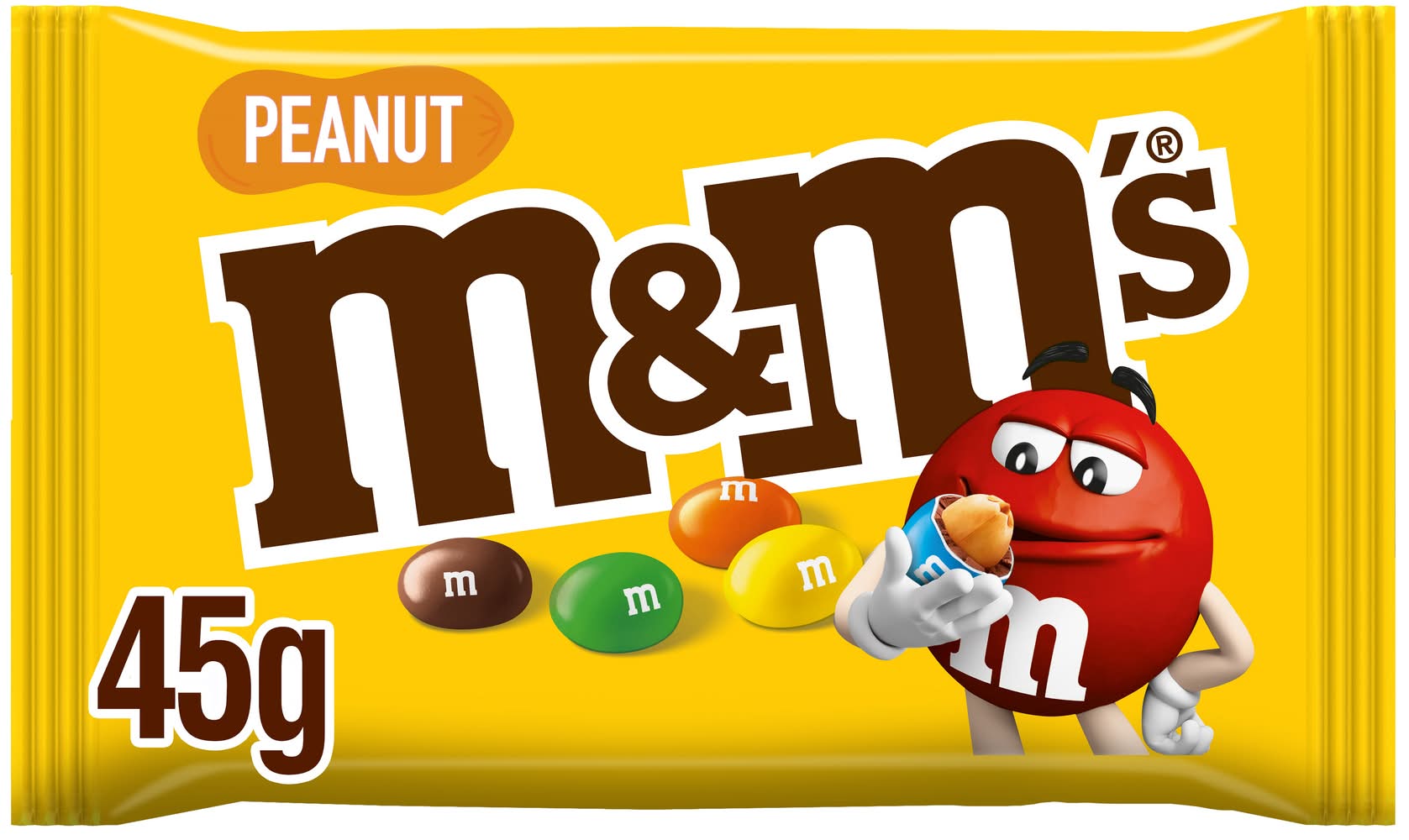 M&M's - Bonbons cacahuète enrobée de chocolat, cacahuète (45g)