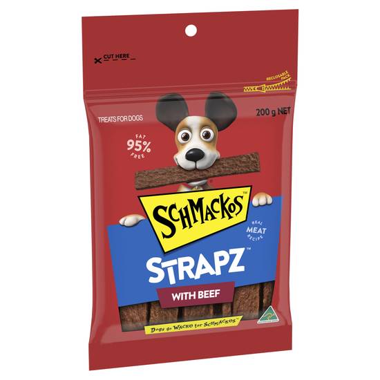 Schmackos Strapz With Beef Dog Treats 200 Gram