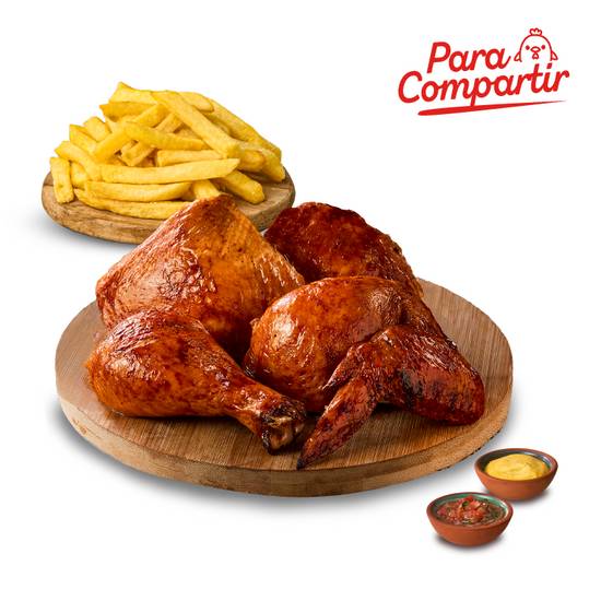 1/2 POLLO + PAPAS FRITAS