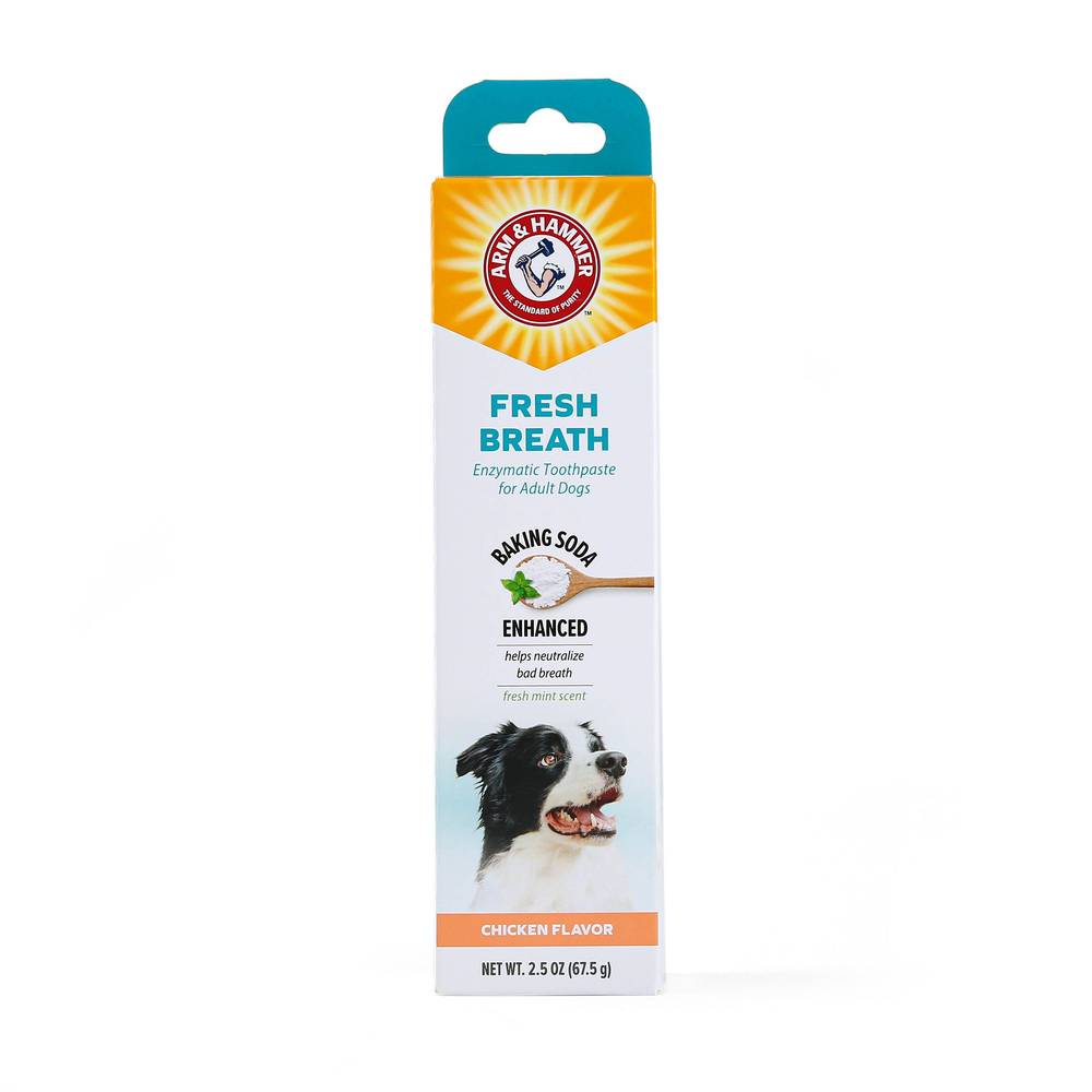 Arm & Hammer Fresh Breath Enzymatic Dog Toothpaste, Chicken, Fresh Mint (2.5 oz)