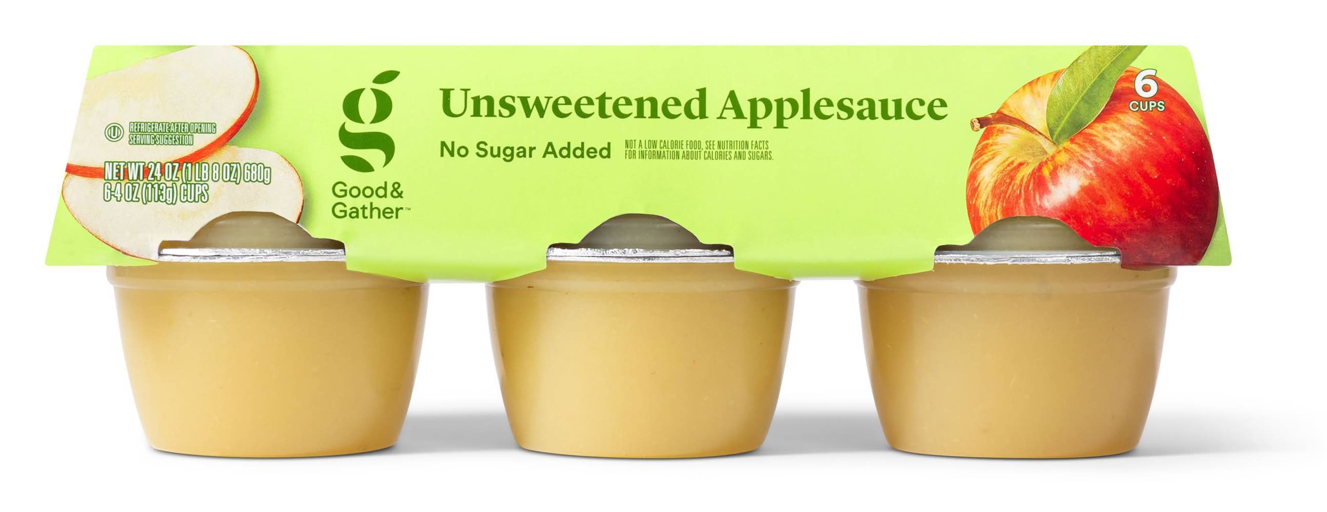 Good & Gather Unsweetened Applesauce (6 x 4 oz)