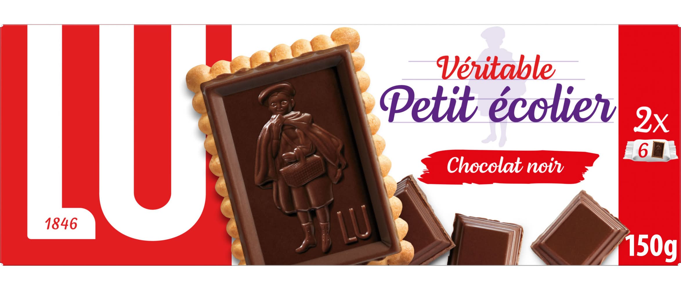 LU - Biscuits véritable petit écolier, chocolat noir (12)