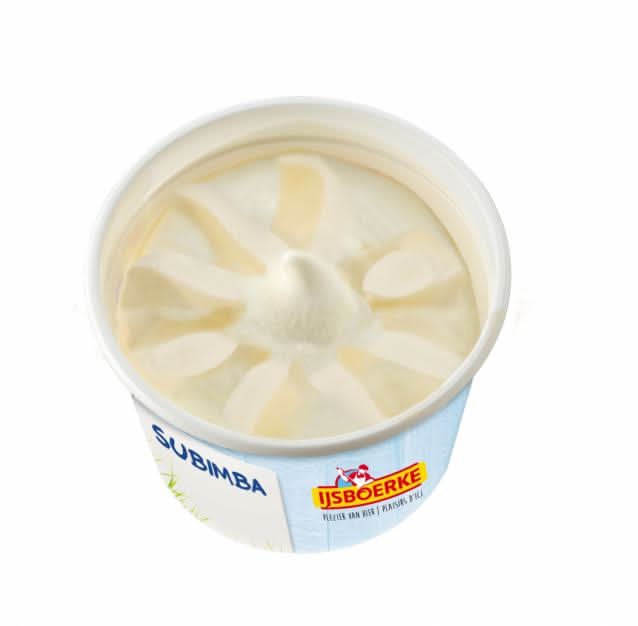 Glace vanille chocolat en pot