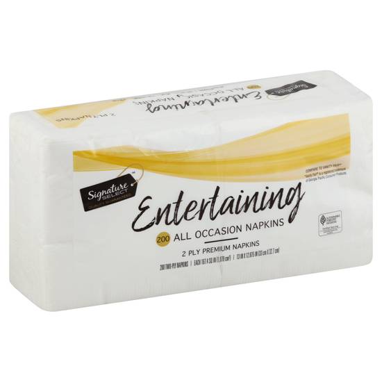 Signature Select Entertaining All Occasion Napkins (200 ct)