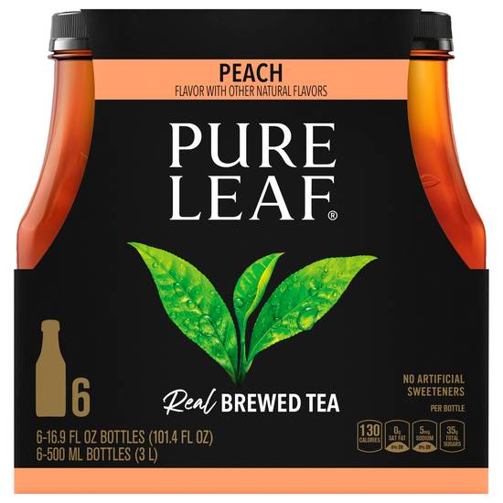 Pure Leaf Peach Brewed Tea (6 ct, 16.9 fl oz)