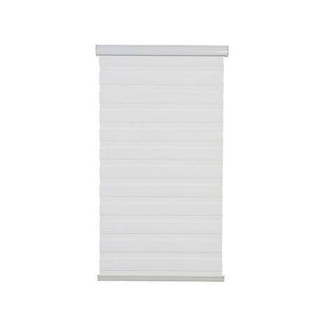 Hometrends Cordless Zebra Light Filtering Roller Shade (color: white. size: 26"wx72"l)