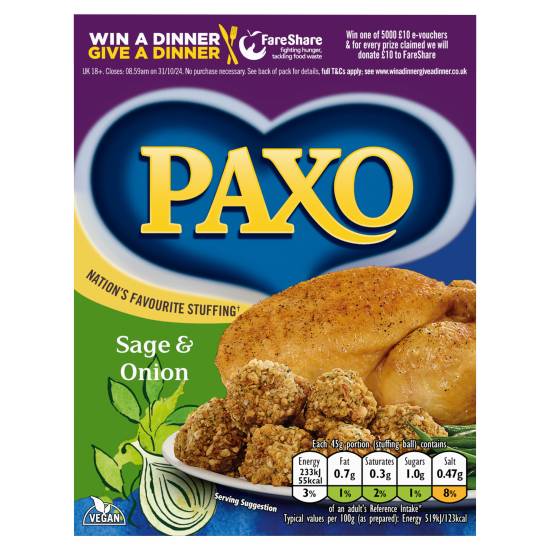 Paxo Sage & Onion Stuffing Mix