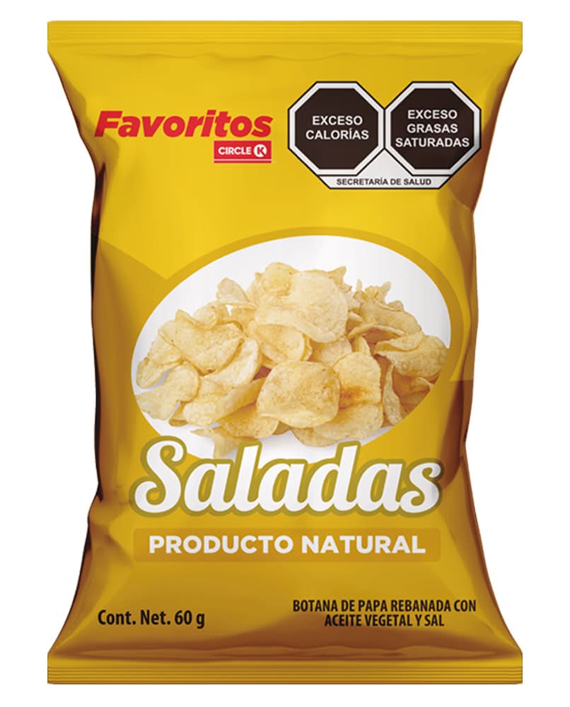 Favoritos · Saladas botana de papa con sal (60 g)