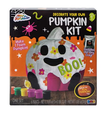 Grafix® Decorate Your Own Pumpkin Kit Set Pink