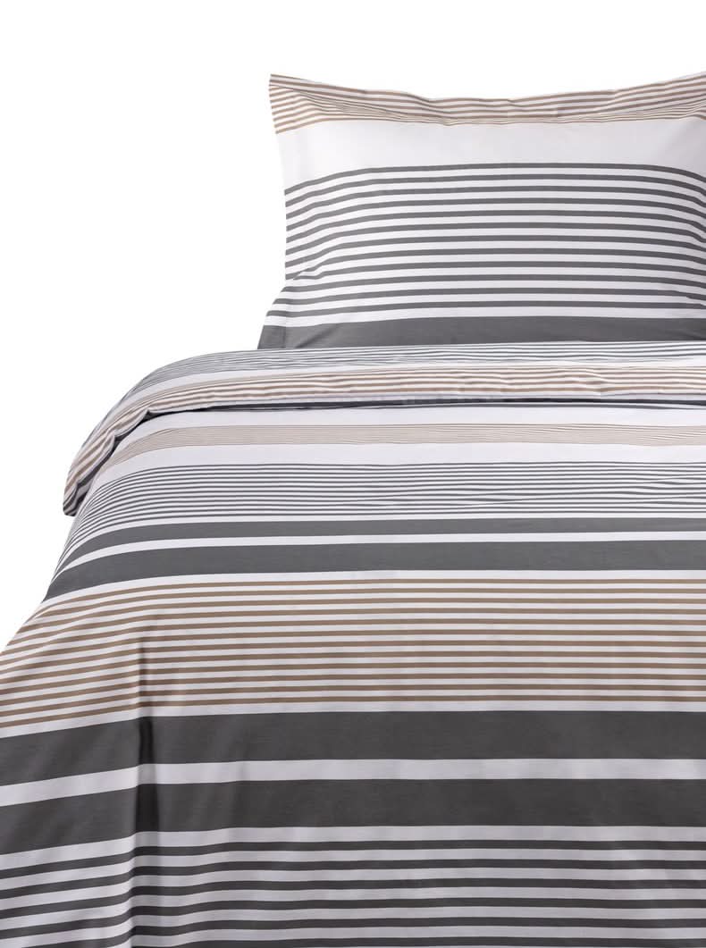 Attimo Funda de Plumón Líneas 1.5 Plazas gris talla única