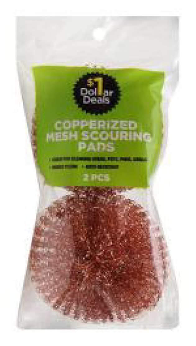 Dg Home Copperized Mesh Scouring Pads 2 Ct