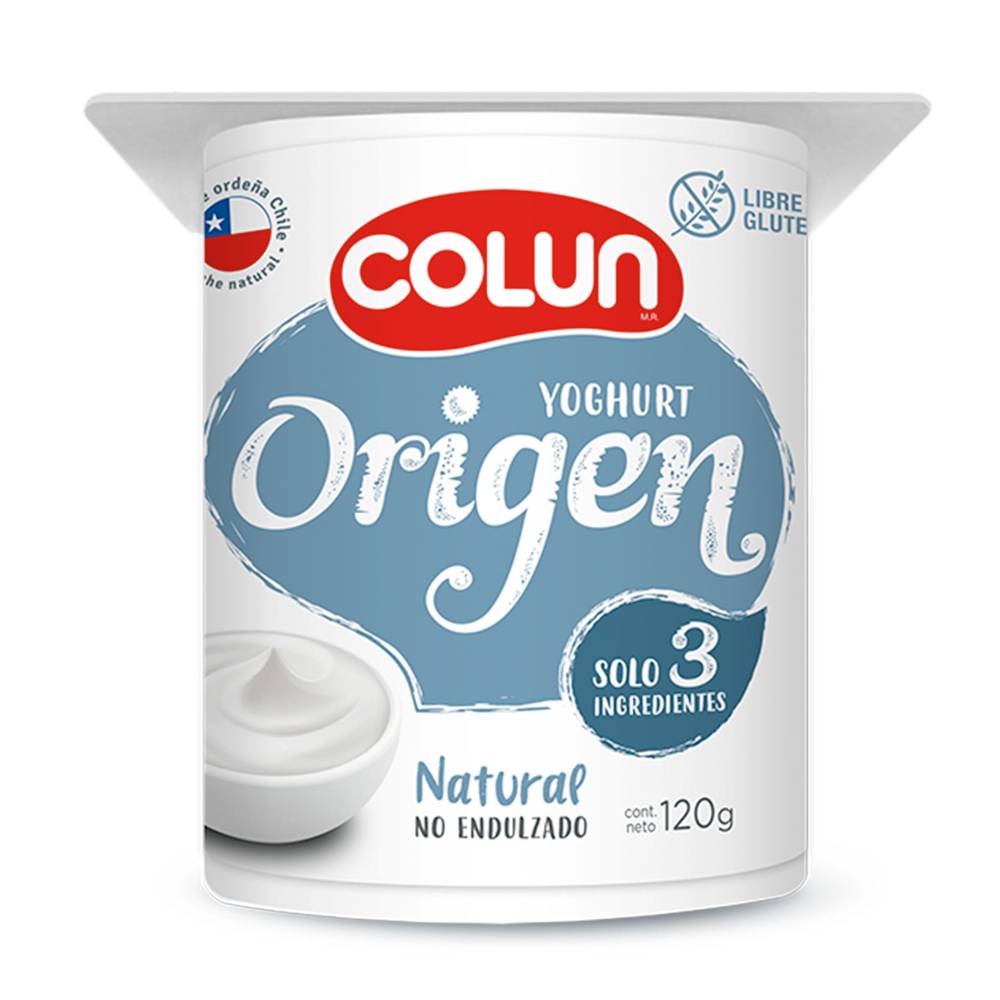 Colun yoghurt origen natural no endulzado (pote 120 g)