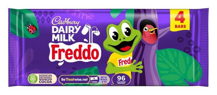 Cadbury Dairy Milk Freddo Chocolate 4 Pack 72g (408730)