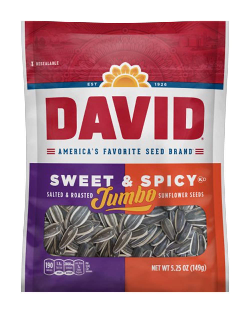 David® Sweet & Spicy Jumbo Sunflower Seeds 5.25oz