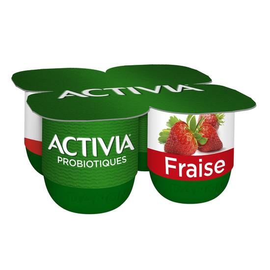 Activia - Yaourt fraise bifidus (4 pièces)