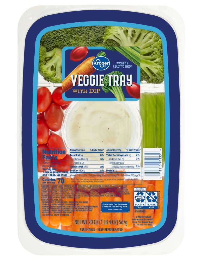 Kroger Veggie Tray With Dip (20 oz)